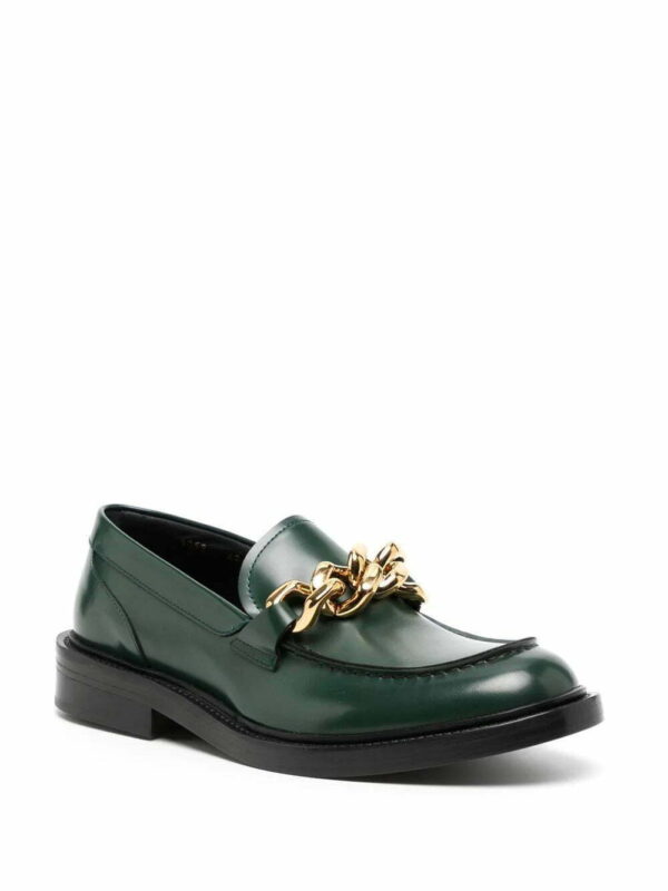 Versace  chain-detail leather loafers - Image 2