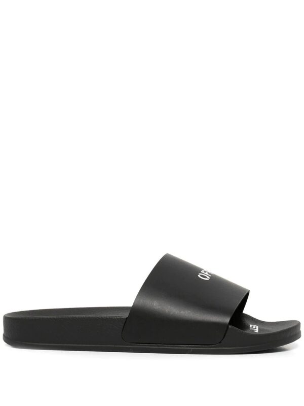Off-White  logo-print flat slides