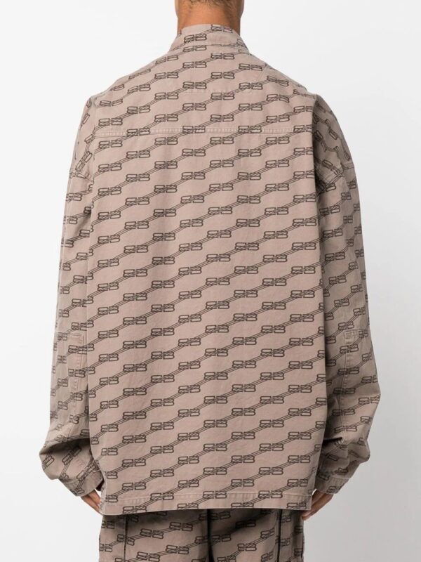 Balenciaga  monogram-print cargo shirt - Image 4