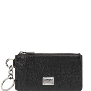 Dolce & Gabbana  textured logo-plaque wallet