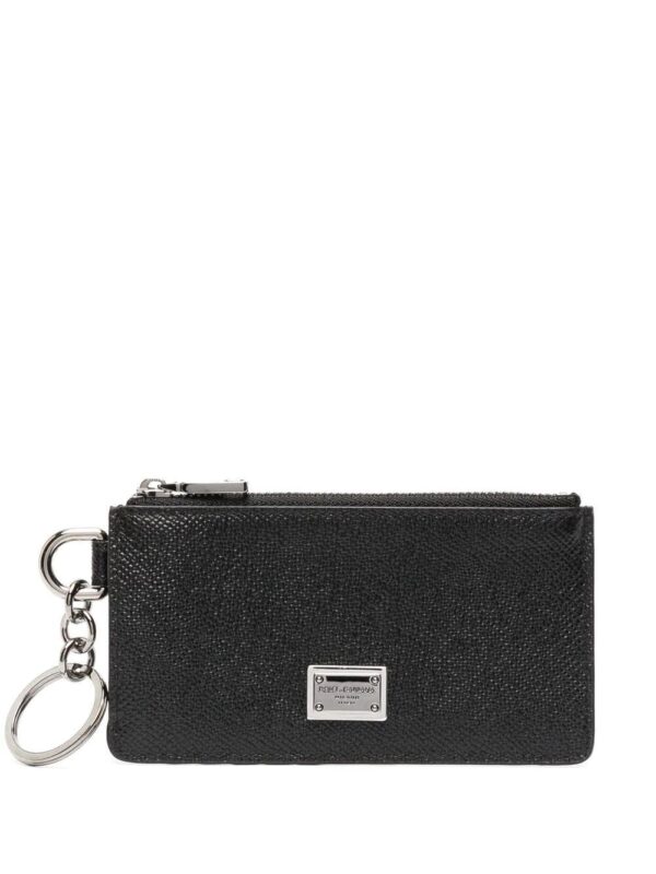 Dolce & Gabbana  textured logo-plaque wallet