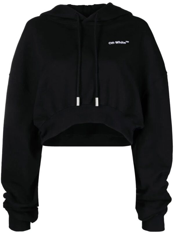 Off-White  cropped drawstring hoodie