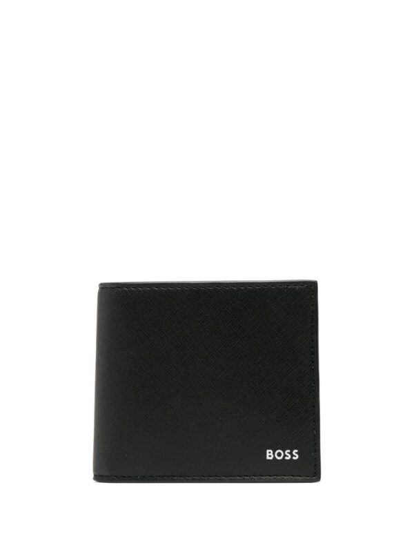 BOSS  logo-print Zair-stripe wallet