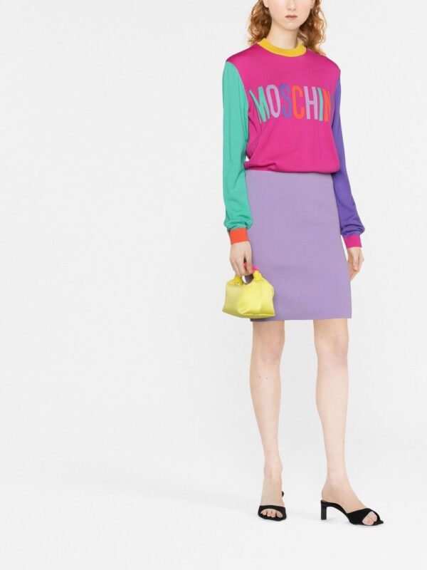 Moschino intarsia logo-knit jumper dress - Image 3