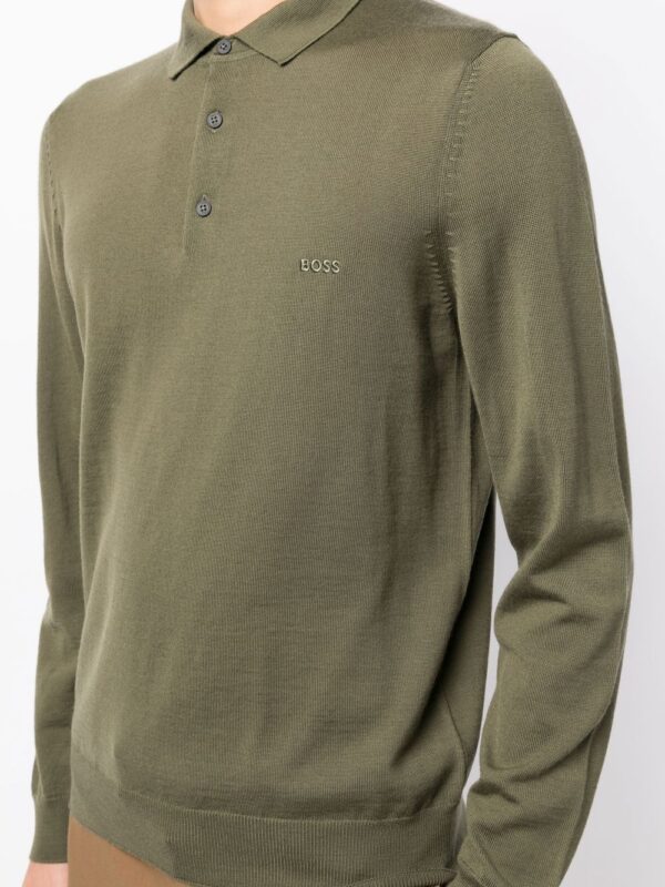 BOSS  virgin wool polo shirt - Image 4