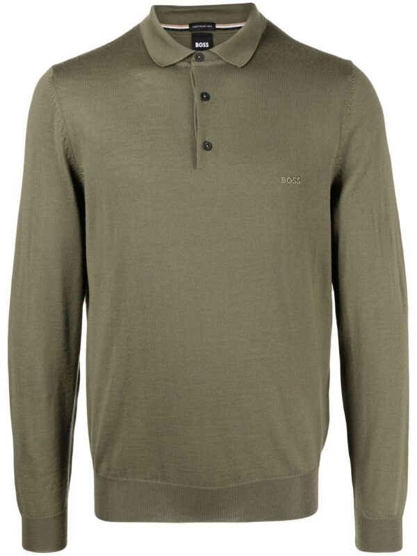 BOSS  virgin wool polo shirt