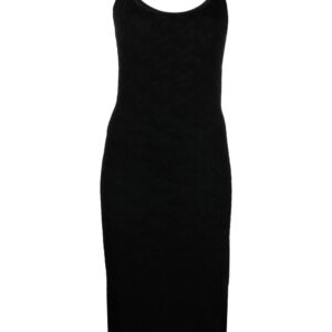 Versace La Greca jacquard pencil dress