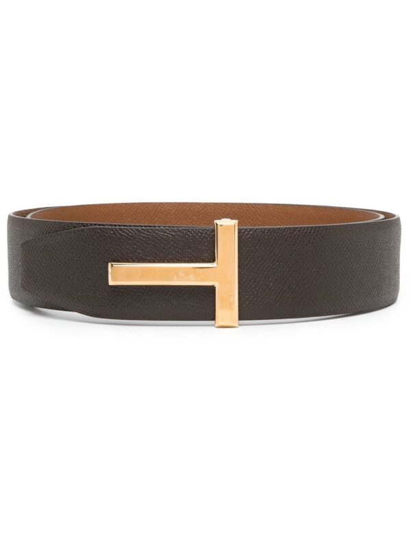 TOM FORD  reversible T-buckle leather belt