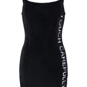Off-White  slogan detail fuzzy mini dress