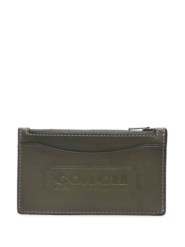 Coach  embossed-logo leather wallet