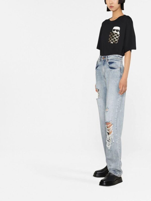 Karl Lagerfeld  Ikonik Karl monogram-pocket T-shirt - Image 3