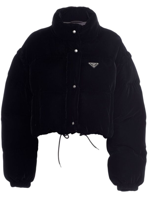 Prada  convertible velvet down jacket