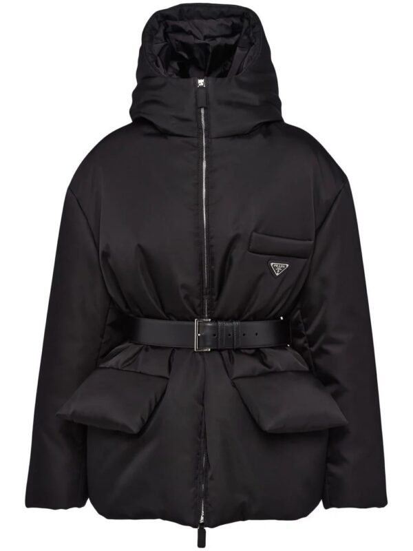 Prada  Re-Nylon hooded down jacket