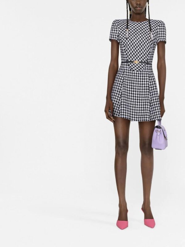 Versace  belted houndstooth dress - Image 2