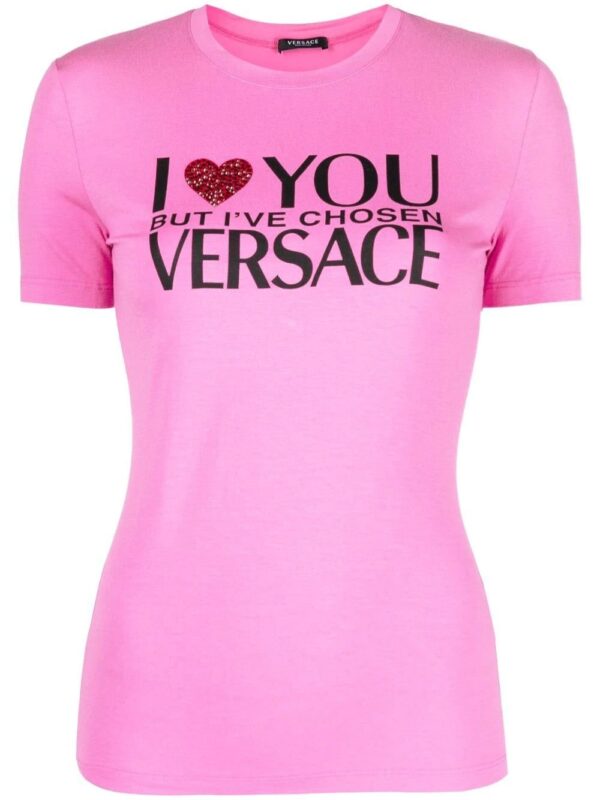 Versace  slogan-print T-shirt