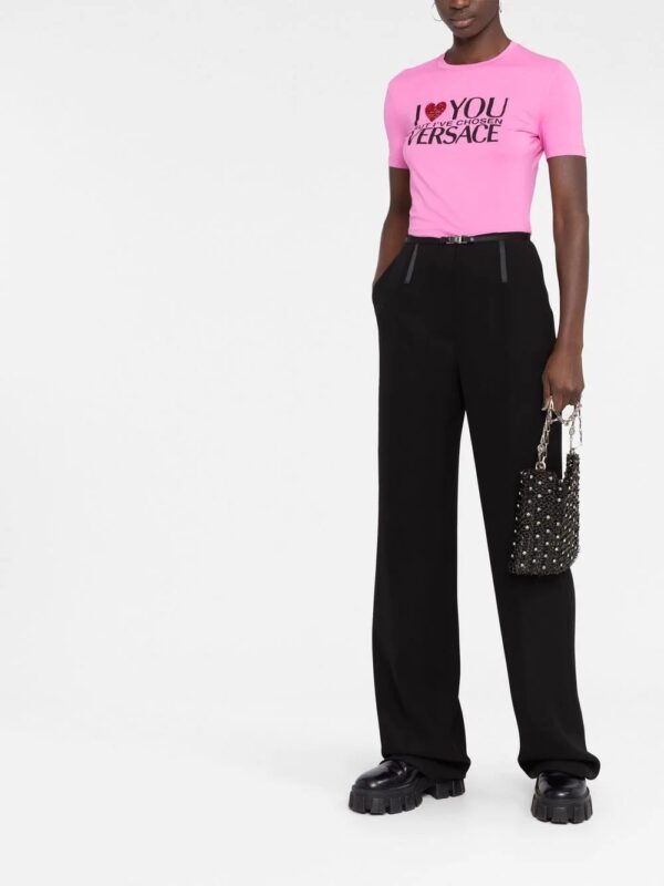 Versace  slogan-print T-shirt - Image 2