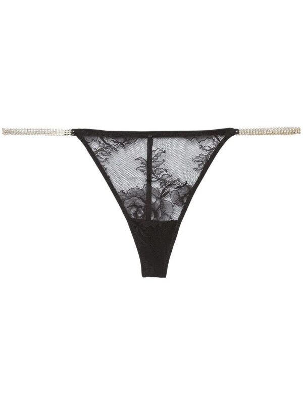 Fleur Du Mal  Crystal Bouquet lace G-String