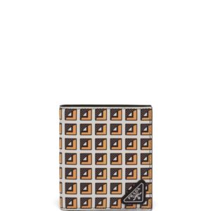 Prada  logo-plaque leather wallet