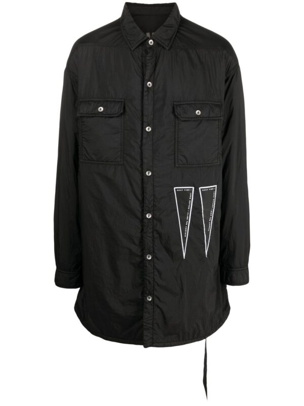 Rick Owens DRKSHDW  long shirt jacket.