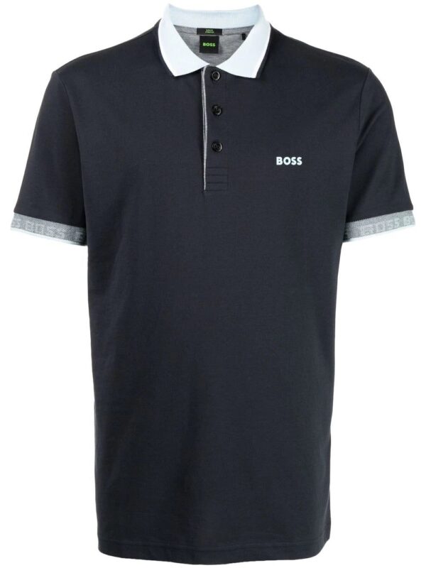 BOSS  embroidered-logo detail polo shirt