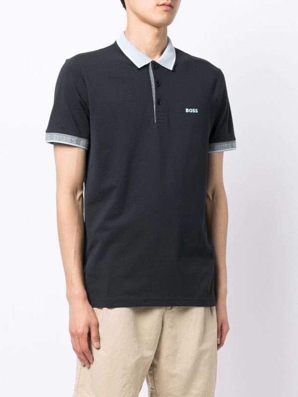 BOSS  embroidered-logo detail polo shirt - Image 3