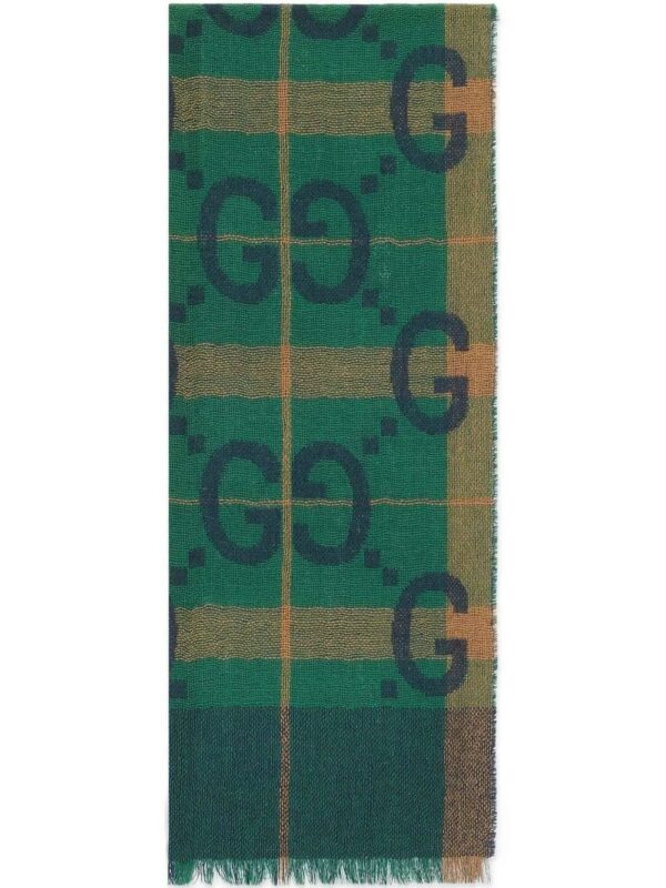 Gucci  GG-pattern wool scarf