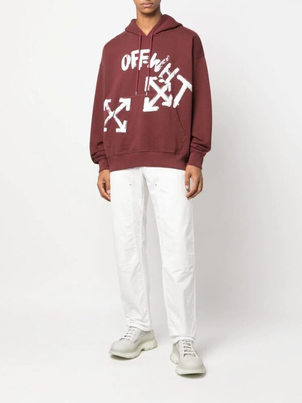 Off-White  Arrows paint script skate hoodie - Image 2