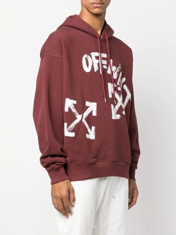 Off-White  Arrows paint script skate hoodie - Image 3