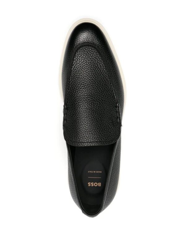 BOSS  textured leather slip-on loafers - Image 4
