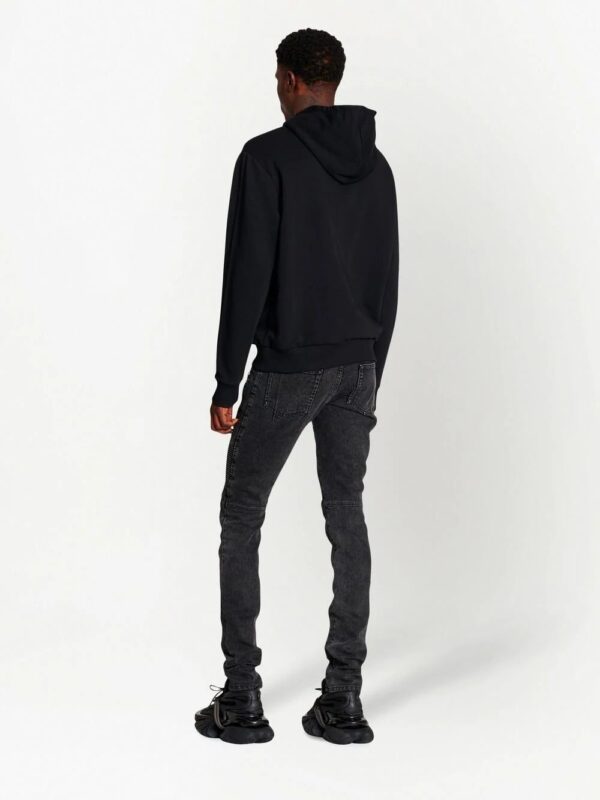 Balmain  logo-print drawstring hoodie - Image 3