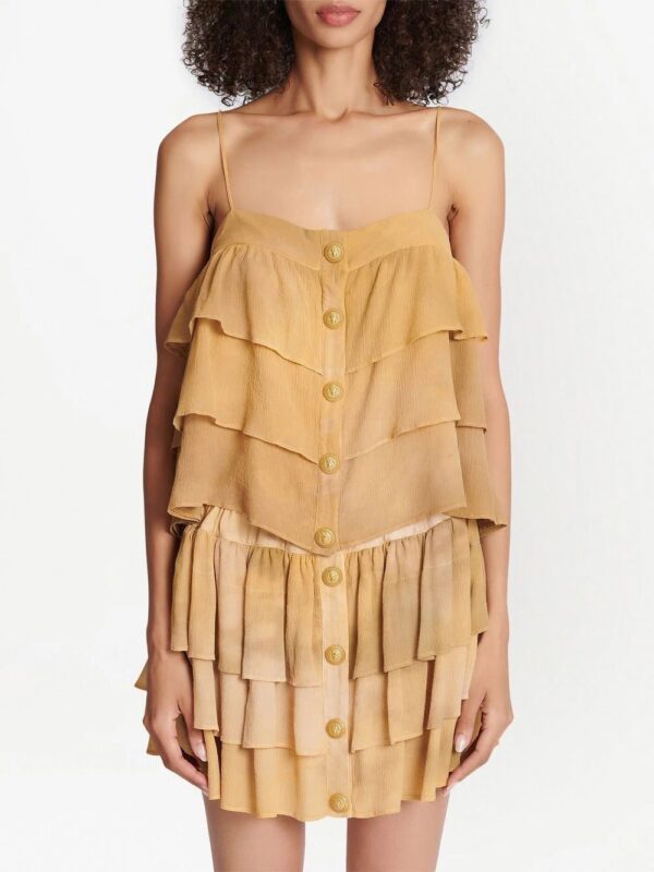 Balmain  ruffled silk blouse - Image 3