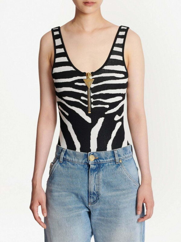 Balmain  zip-front bodysuit - Image 3