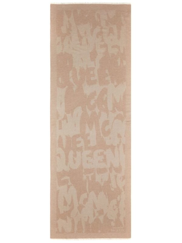 Alexander McQueen  Graffiti-logo jacquard scarf