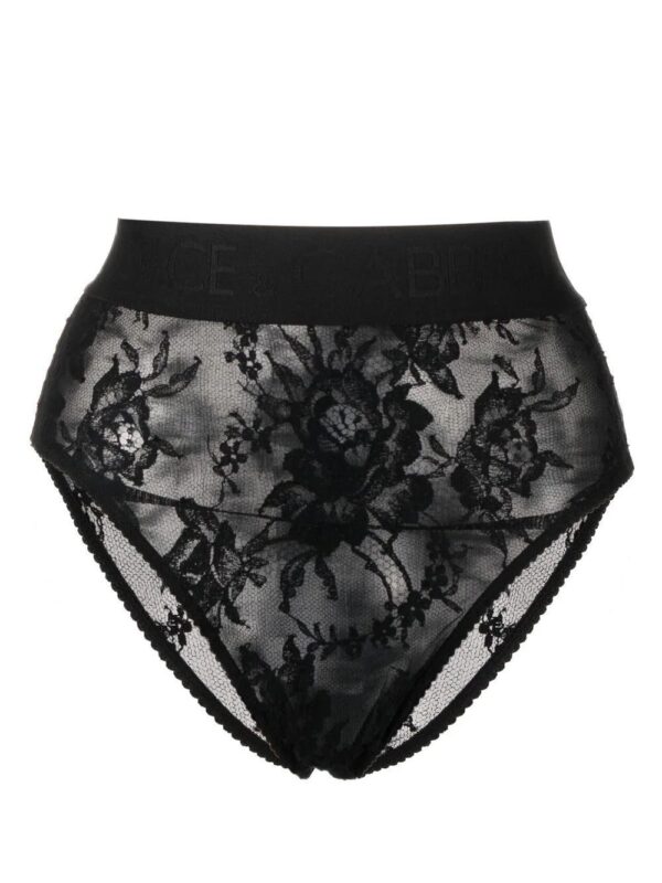 Dolce & Gabbana  floral-lace high-waist briefs