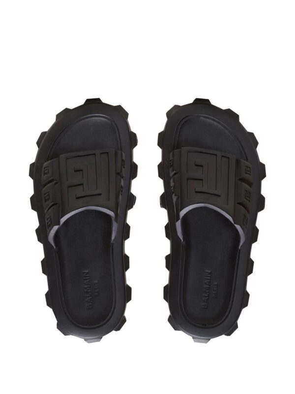 Balmain  embossed-logo detail slides - Image 4