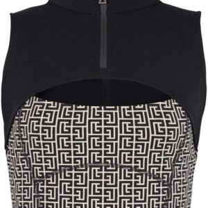 Balmain  monogram cut-out vest
