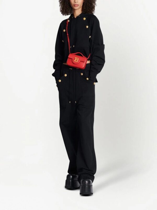 Balmain  decorative-buttons organic-cotton hoodie - Image 2