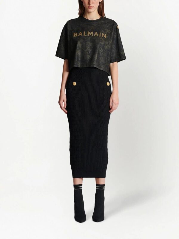 Balmain  logo-print detail T-shirt - Image 2