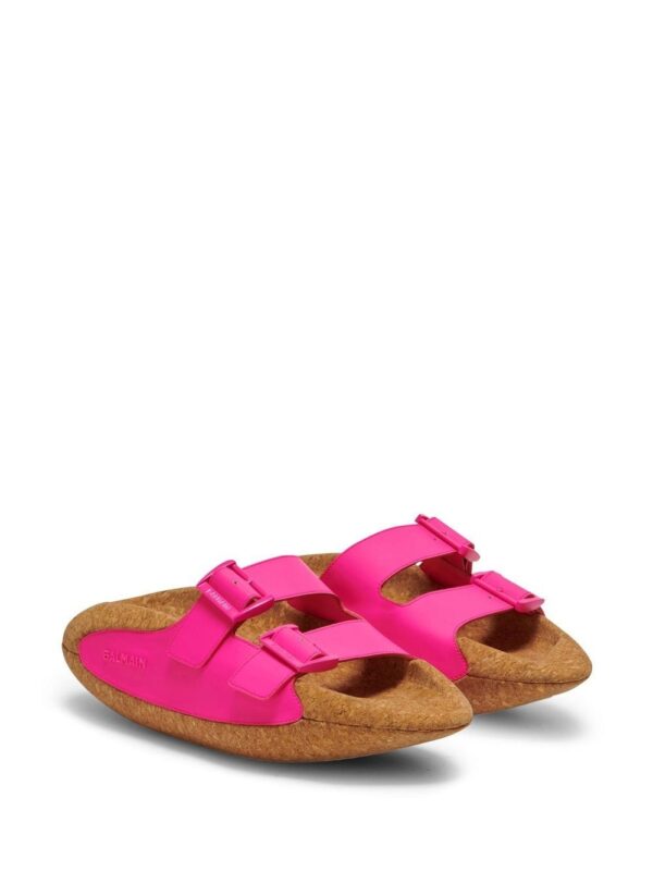 Balmain  chunky-sole buckled slides - Image 2