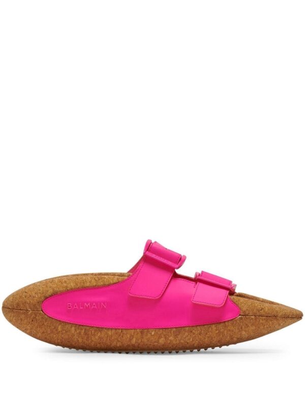 Balmain  chunky-sole buckled slides