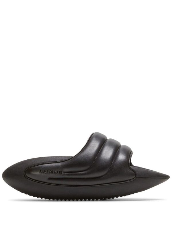 Balmain  B-IT quilted platform slides