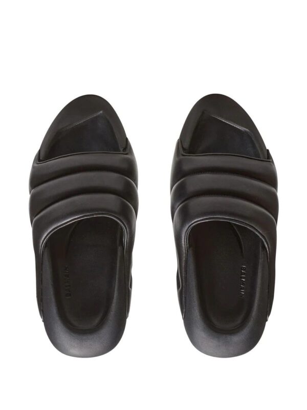 Balmain  B-IT quilted platform slides - Image 4