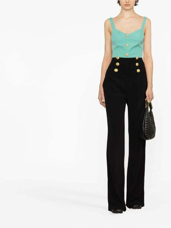Balmain  embossed button cropped top - Image 2