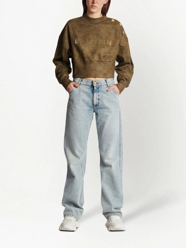 Balmain  logo-print detail sweatshirt - Image 2