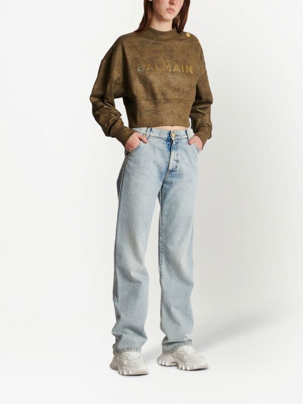 Balmain  logo-print detail sweatshirt - Image 3