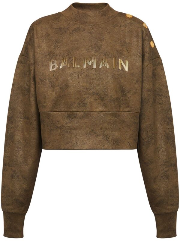 Balmain  logo-print detail sweatshirt