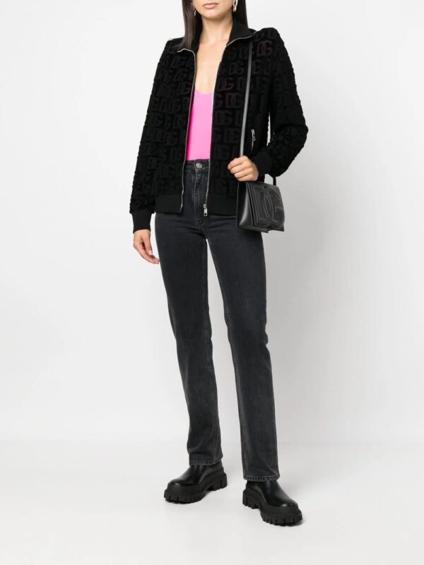 Dolce & Gabbana  jacquard-logo zip-up sweatshirt - Image 2