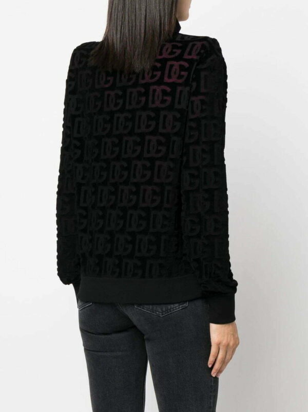 Dolce & Gabbana  jacquard-logo zip-up sweatshirt - Image 4