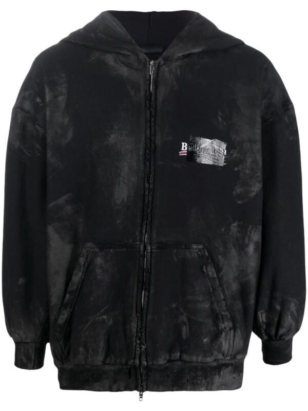 Balenciaga  cotton front-zip hoodie