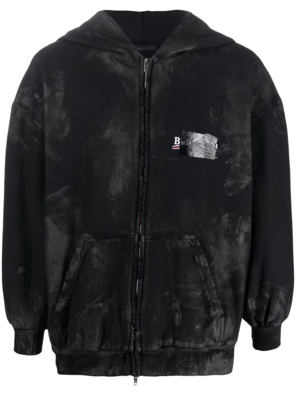 Balenciaga  cotton front-zip hoodie
